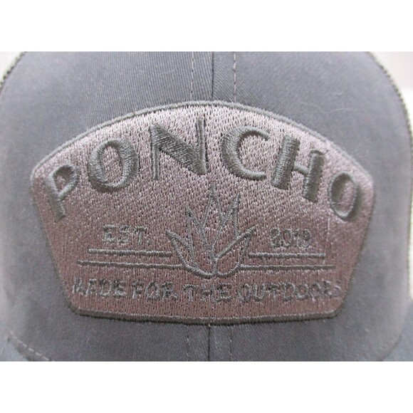 Poncho Hat Cap Snap Back Gray Trucker Adjustable Outdoors Casual Mens - Picture 3 of 9